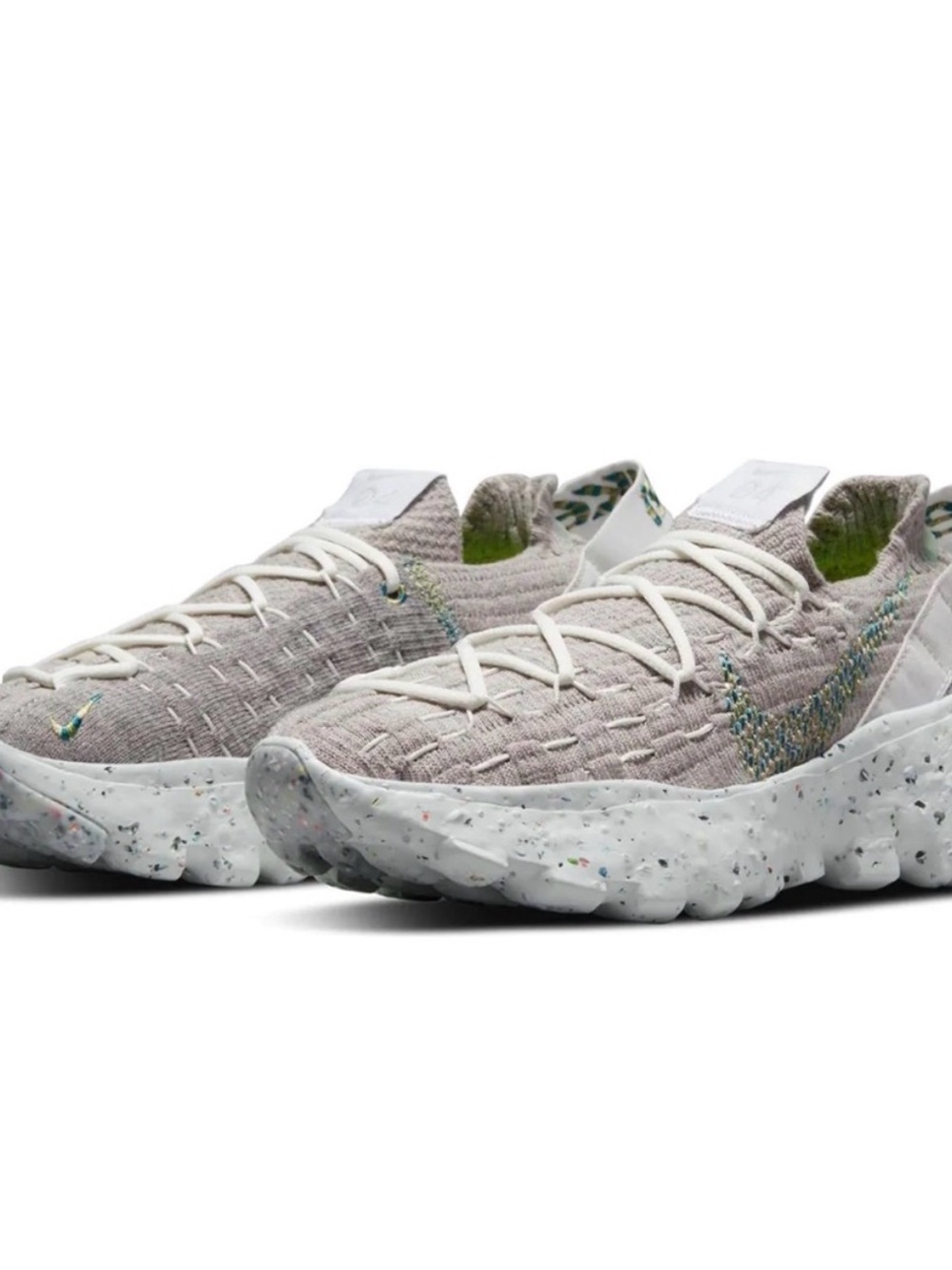 Nike Women’s Space Hippie 04 Sneakers Photon Dust and Mean Green Size 9.5